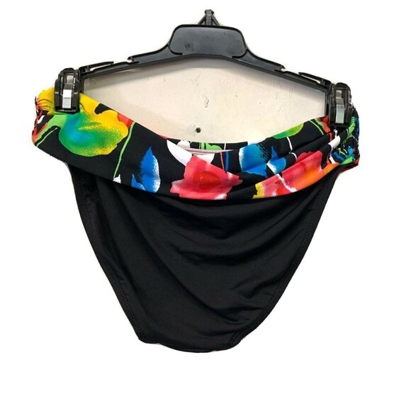 Anne Cole Multicolor Foldover Mid Rise Swim Bottom - Picture 3 of 5